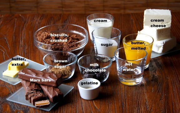 Ingredients: Mars Bar Cheesecake