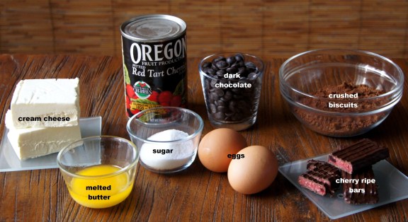 Ingredients: Cherry Ripe Chocolate Cheesecake
