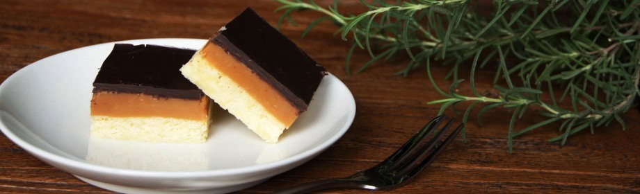 Shortbread with Salted Rosemary-Infused Caramel