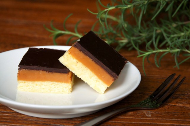 Shortbread with Salted Rosemary-Infused Caramel
