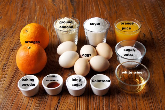 Ingredients: Flourless Orange and Almond Cake