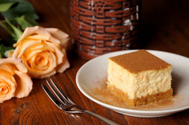 Spicy Carrot and Walnut Cheesecake