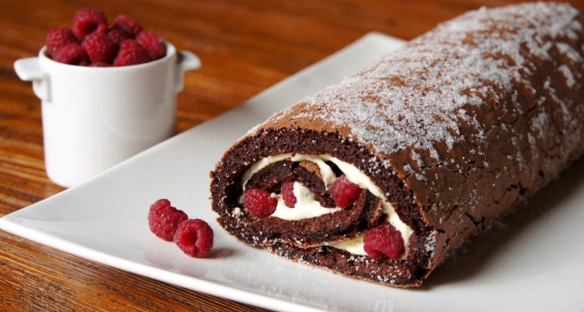 Decadent Chocolate Raspberry Roulade