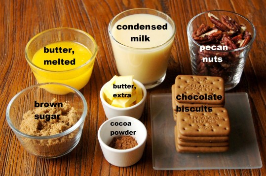 Ingredients: Caramel Pecan Squares