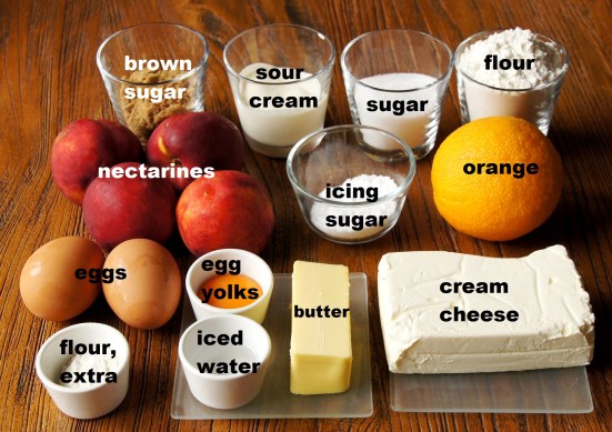 Ingredients: Orange and Roasted Nectarine Cheesecake Tart