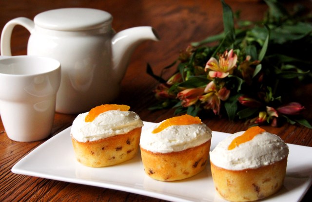 Apricot Friands with Orange Mascarpone Frosting