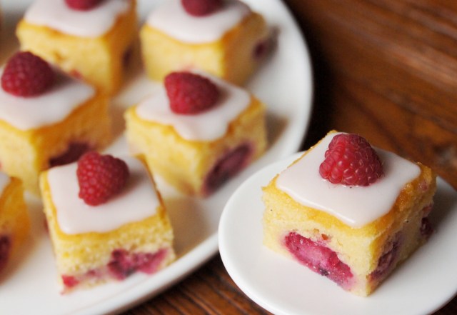 Raspberry Almond Petit Fours