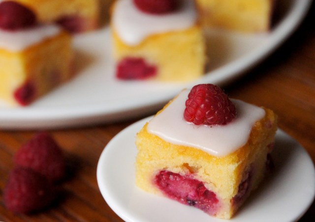 Raspberry Almond Petit Fours